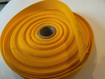 Polypropylene webbing - Yellow, width: 25,00mm