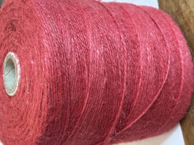 Fil de jute, rouge, Ø: 2,00mm