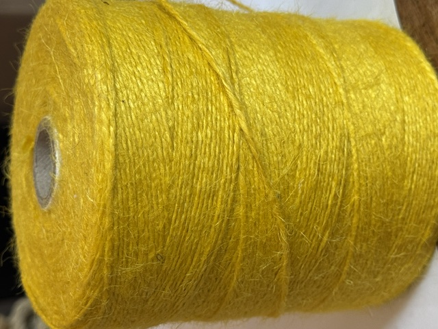 Fil de jute, jaune, Ø: 2,00mm