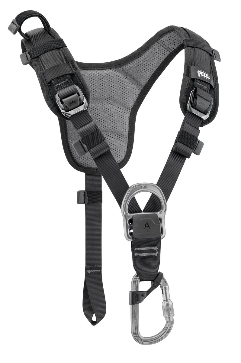 Petzl TOP - Borstgordel voor zitgordel, zwart