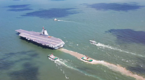 中國福建號頭改過臺海 咱國防部公開監控相片