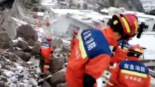雲南昭通市水崩山11死、47人失蹤 低溫僫搜救