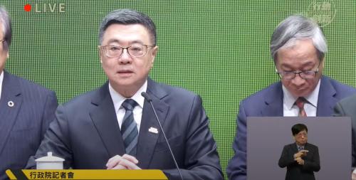 卓揆開記者會 呼籲立法院理性審查總預算案