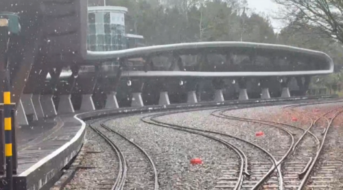 早起氣溫低.水氣有夠 阿里山閬8冬閣落米雪