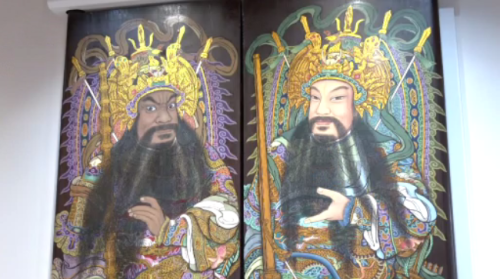 臺南普濟殿設文物館 展示6件潘麗水所畫門神