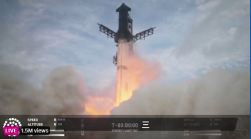 SpaceX星艦第3擺試射飛較遠 回程路裡煞失聯