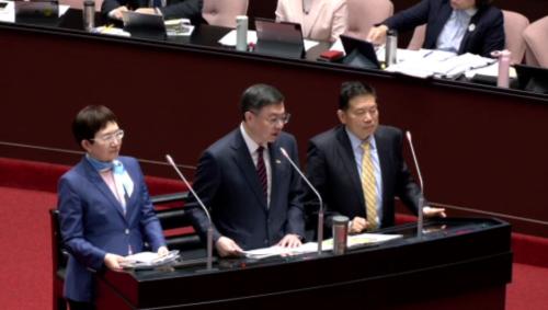 立法院審財劃法覆議案 議場內外攏起衝突