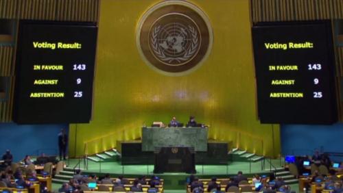 聯合國通過草案 支持巴勒斯坦成做會員國