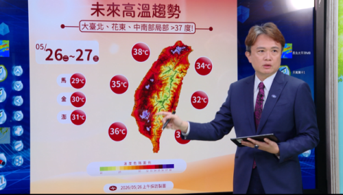太平洋高壓影響 到拜四攏是好天出日頭