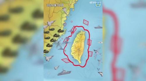 中國圍臺軍演13點鐘 規工125軍機飛來擾亂