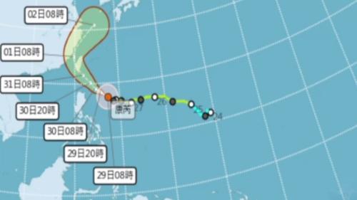 「康芮」路徑小可向南 預估下暗發佈海上警報
