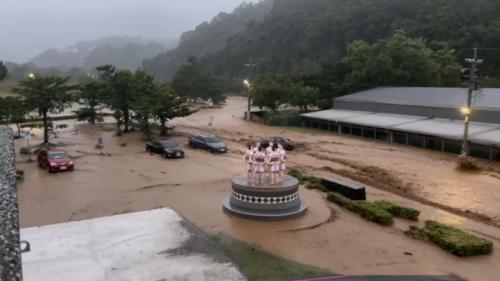 康芮對東部掃入 花蓮富里、卓溪、玉里水崩山