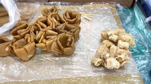 彰化業者普渡拜拜攢豆皮蓮花 製作過程厚工