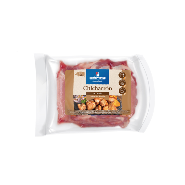 Chicharrón de panceta deshuesada y sin piel x und <br> Rango 0.6 a 0.8 Kg.