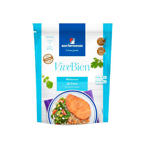 ViveBien - Milanesa de pavo apanada <br> x 4 und