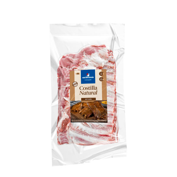 Costilla Natural St Louis </br> Rango 0.8 a 1.8 Kg.