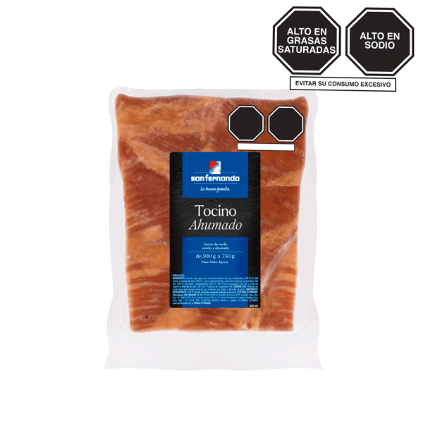 Tocino ahumado <br> (Rango 500 a 750 Gr.)