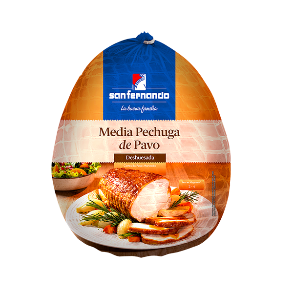 Media Pechuga de Pavo Deshuesada Rango 2 a 4 Kg.