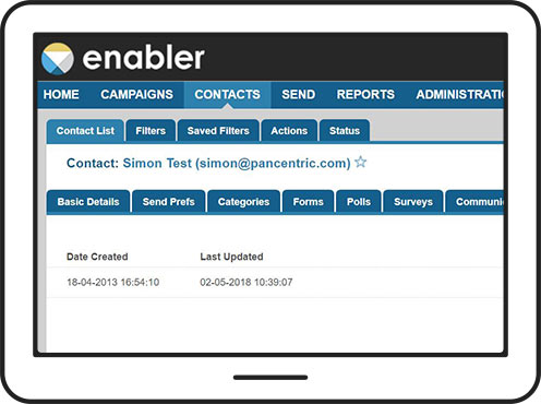 Customer Data Insights Enabler Email Software - manage contact data effortlessly