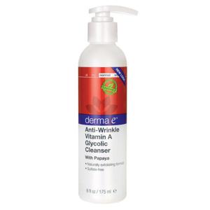 picture of derma e Anti-Wrinkle Vitamin A Glycolic Cleanser with Papaya