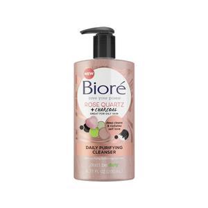 picture of Biore Rose Quartz + Charcoal Daily Purifying Cleanser