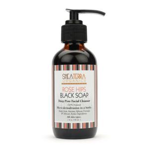 picture of Shea Terra Organics Rose Hips Black Soap Deep Pore Facial Cleanser