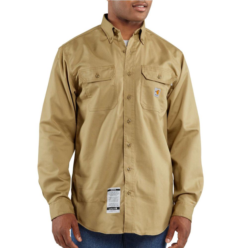 Carhartt Twill Long Sleeve Work Shirt Button Front S224, $24