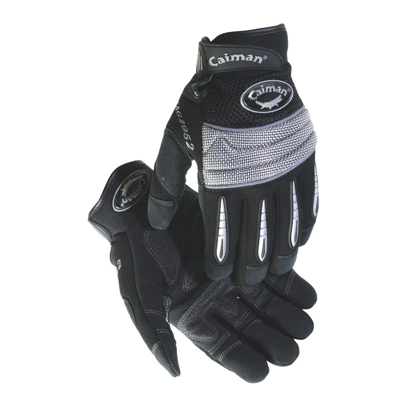 Big Time Products 99516-23 True Grip Hybrid Leather Work Gloves,  Pigskin/Spandex, Blue, Men's, Medium
