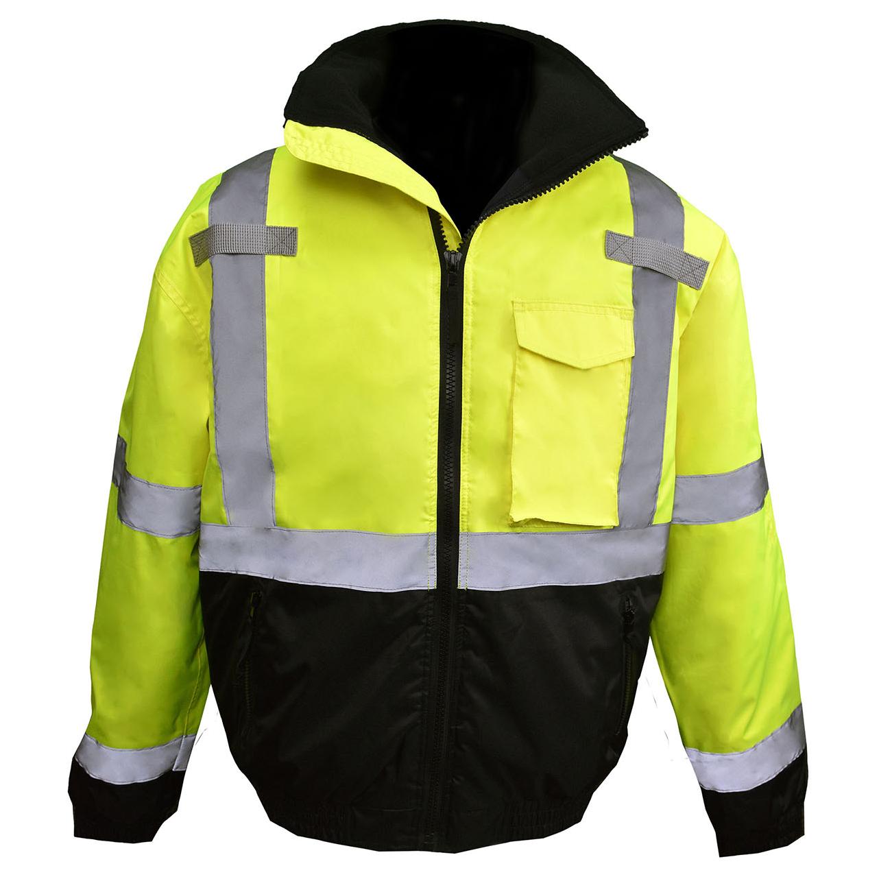 Blaklader Workwear 4324 High Vis Orange / Navy Blue Long Rain Jacket Level  1 - VIC Rail Compliant