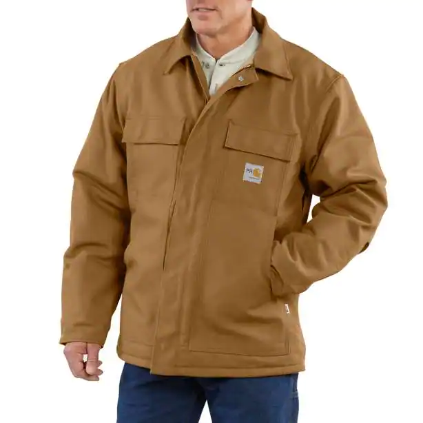 Bulwark® Men's Heavyweight Excel FR® ComforTouch® Deluxe Insulated Brown Duck Bib Overall Image