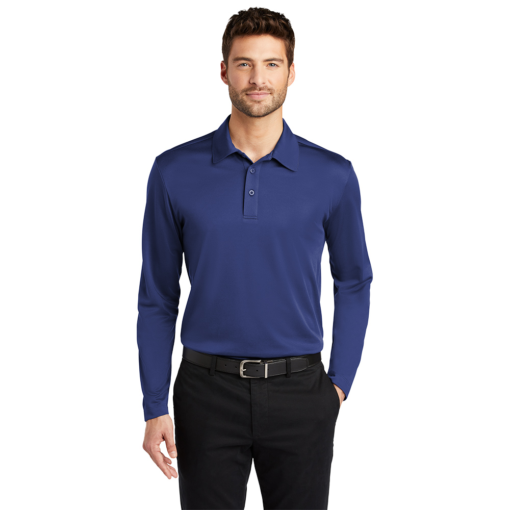 Port Authority® Silk Touch™ Performance Long Sleeve Polo - Royal Color