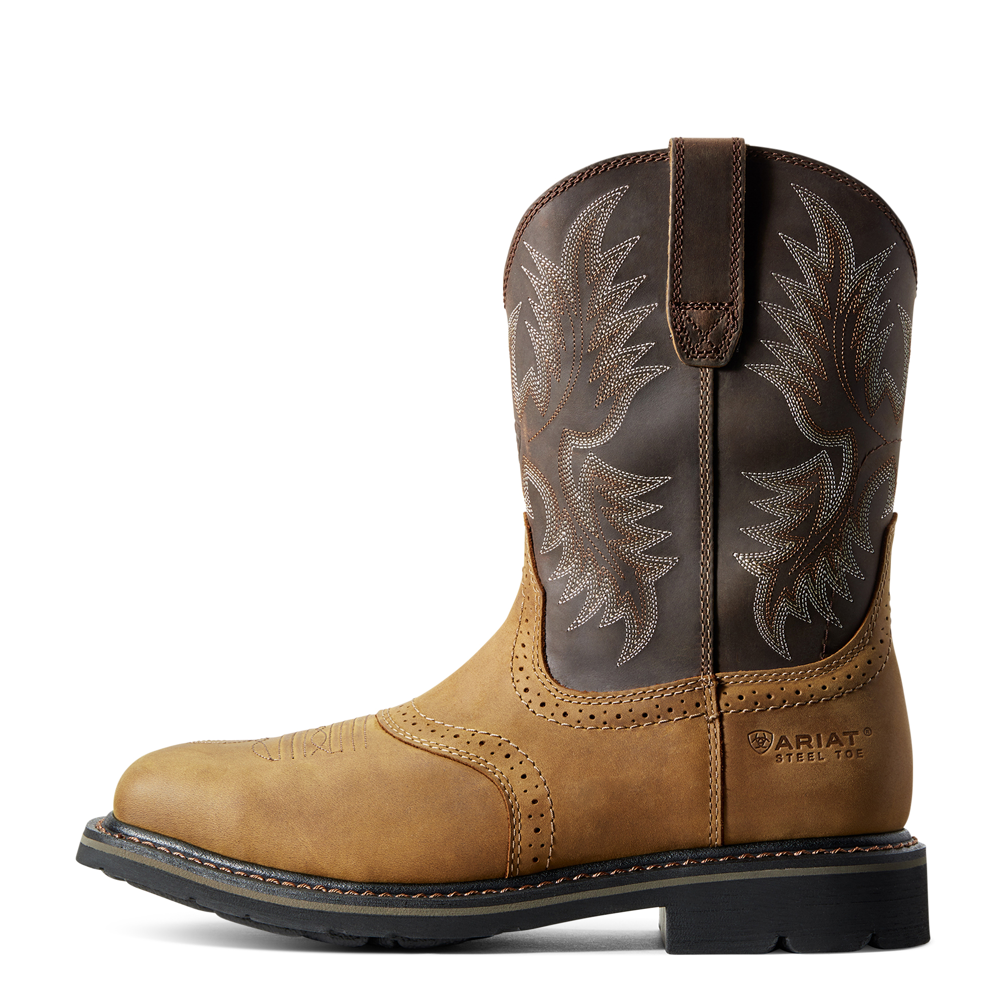 ARIAT® Men's Sierra Wide Square Toe Steel Toe Work Boot (AGED BARK)