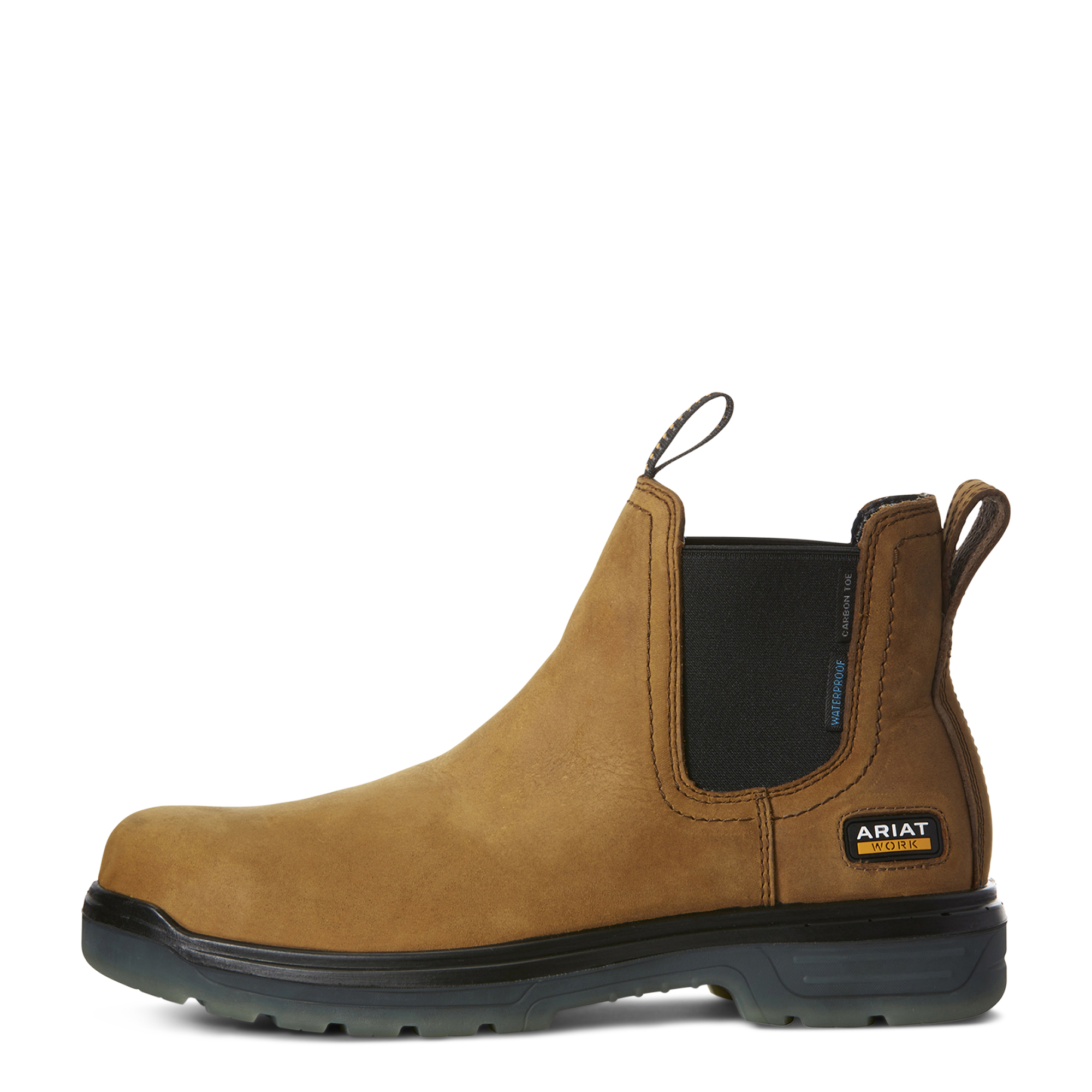 ARIAT® Men's Turbo Chelsea Waterproof Carbon Toe Work Boot (AGED BARK)
