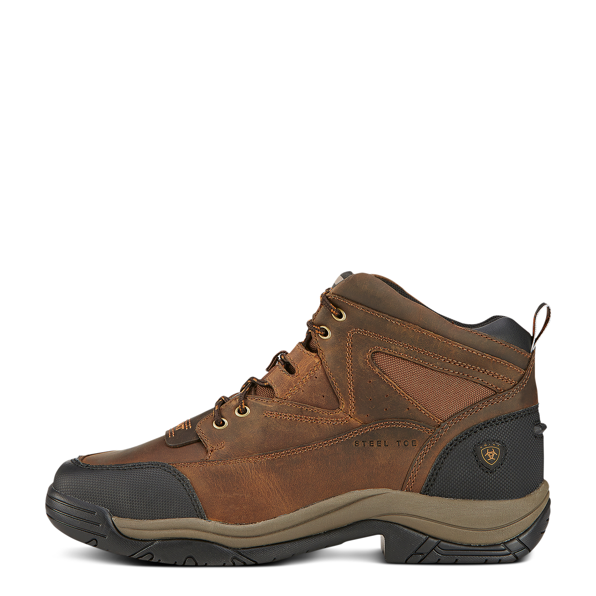 ARIAT® Men's Powerline 8" Composite Toe 400g Work Boot Distressed Brown Image