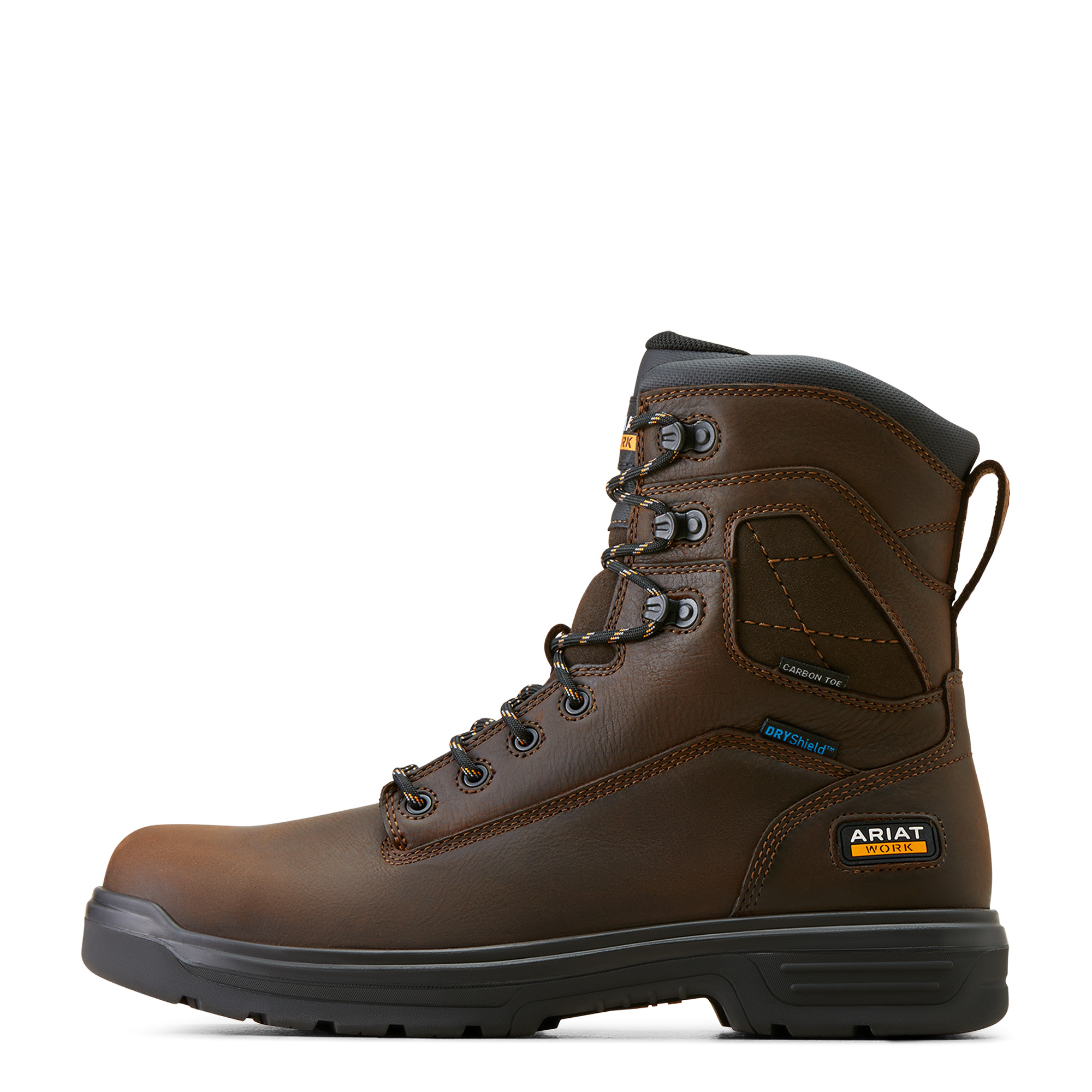 ARIAT® Men's Turbo 8" Waterproof Carbon Toe Work Boot (RICH BROWN)