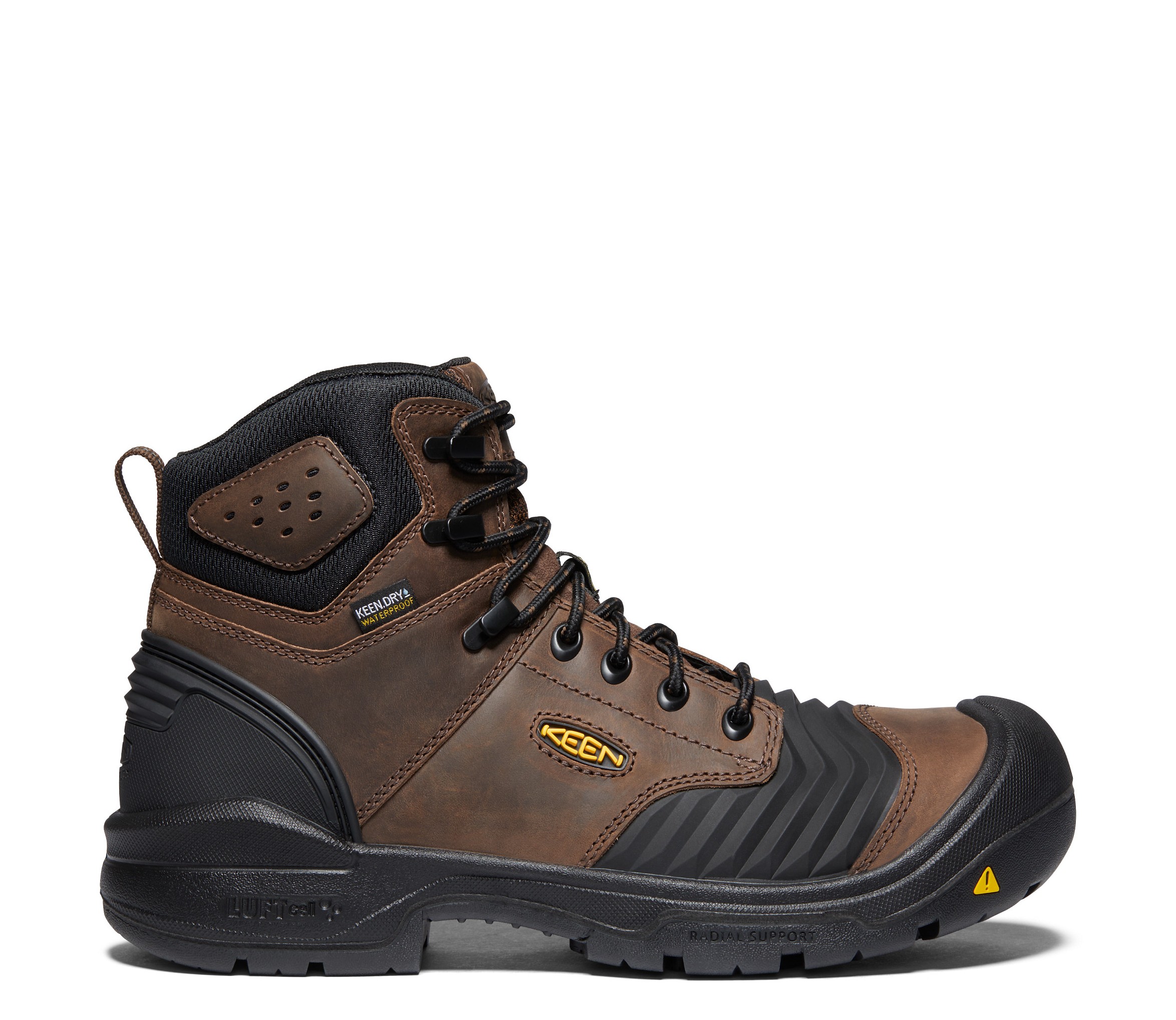 KEEN® Men's Portland 6" Waterproof Boot (Carbon-Fiber Toe) Dark Earth/Black