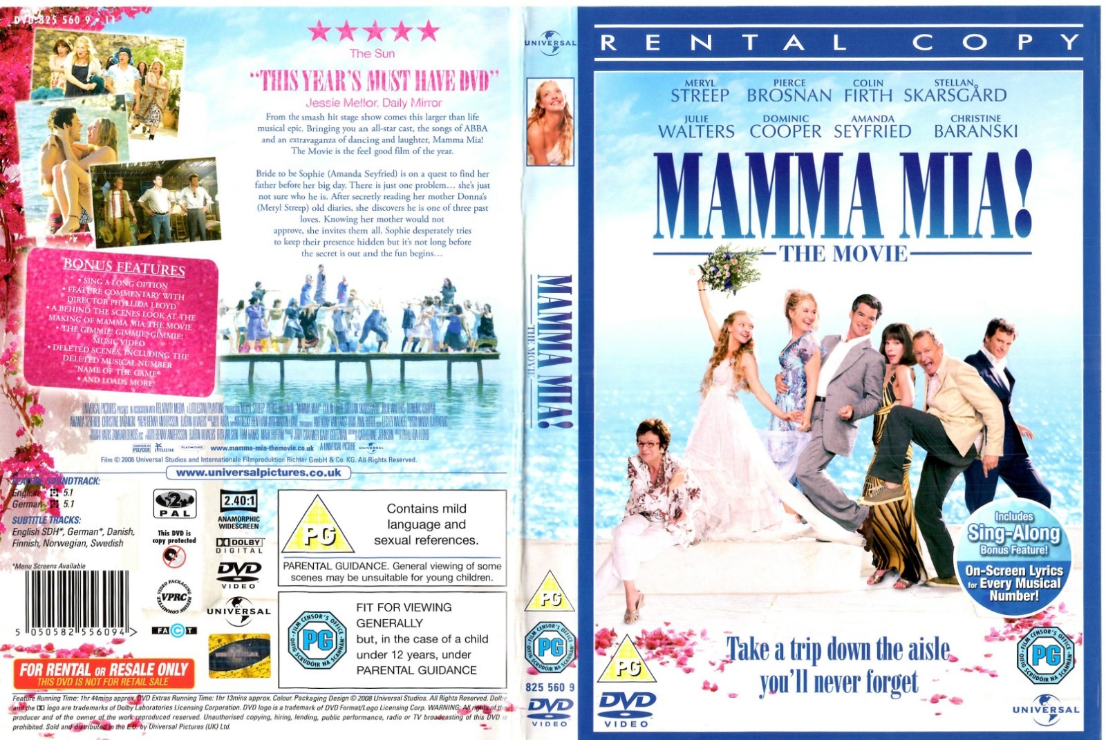 Mamma Mia Musicals Music Films, Broadway DVD 2008 Phyllida Lloyd