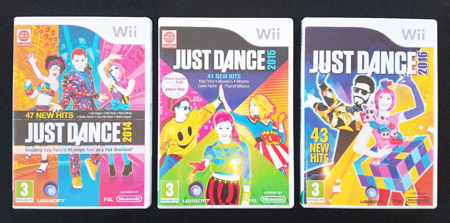 Just Dance 2014, 2015 2016. 3 Bundle. Nintendo WII Game