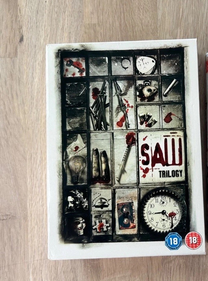 Saw Trilogy Horror DVD Region 2 Elevation Sales 2004 James Wan