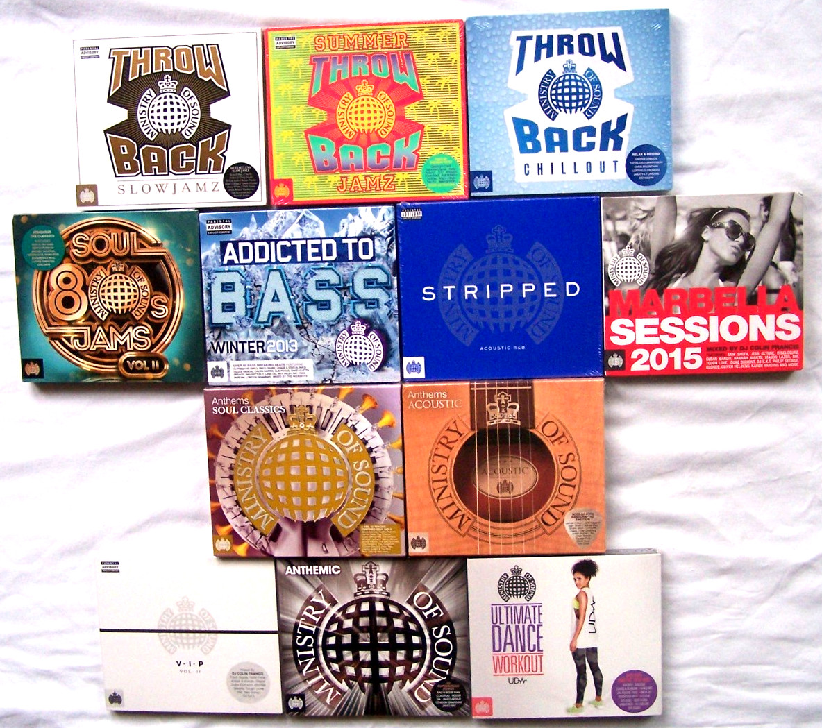 Various 12 X Dance Soul Chill Ministry Of Sound New Box Sets Bundle Job Lot CD
