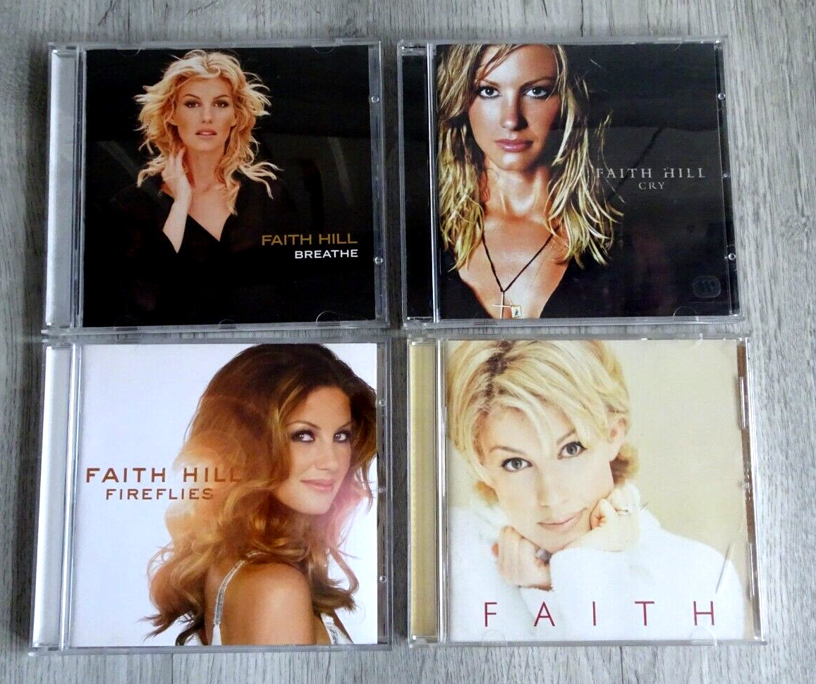 Faith Hill X4 Fireflies Breathe Cry Country Music CD Country, Pop