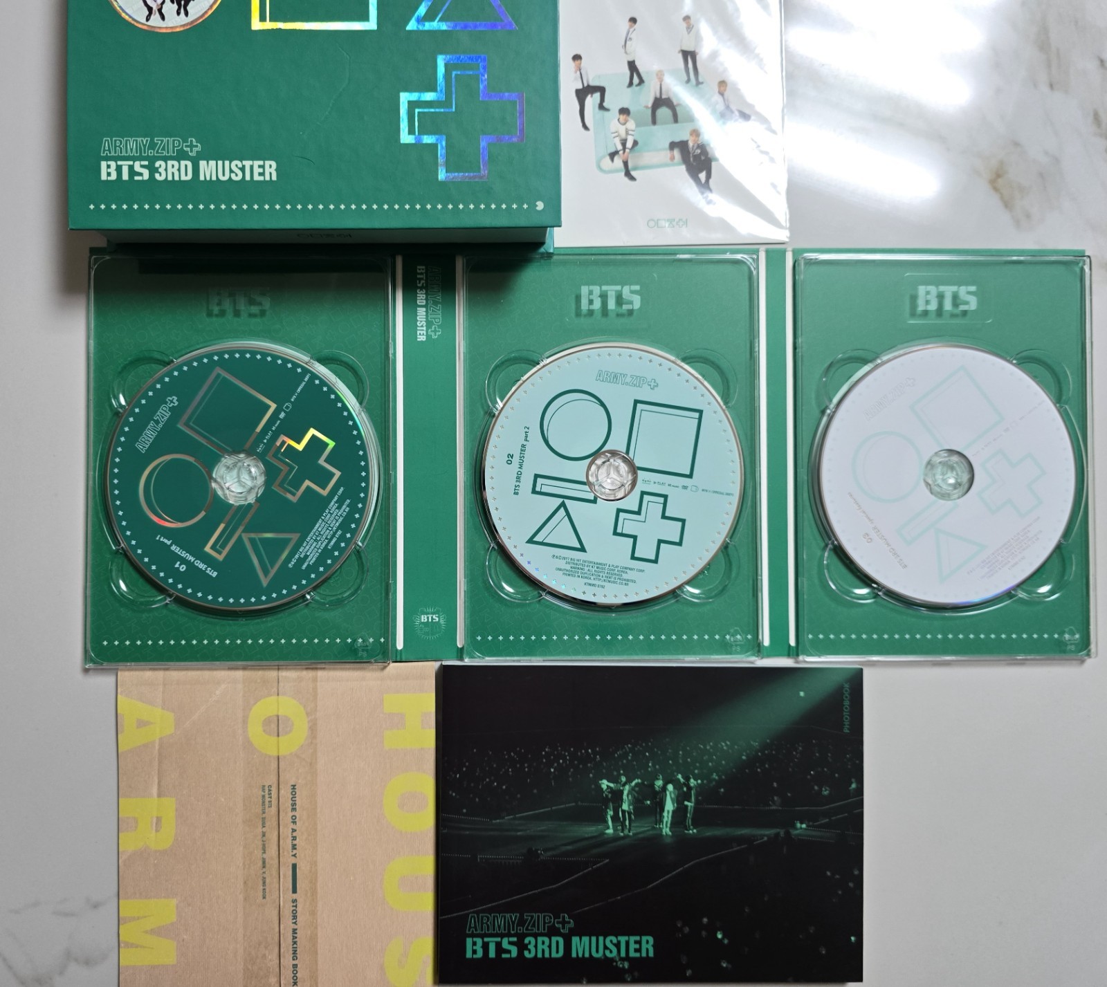 K-Pop Bts 3rd Muster Army.zip 3 Photobook DVD Region