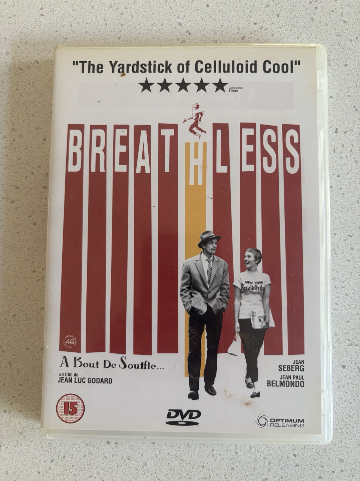Breathless A Bout De Souffle 1960 Jean Luc Godard, Belmondo, Seberg R2 Drama DVD