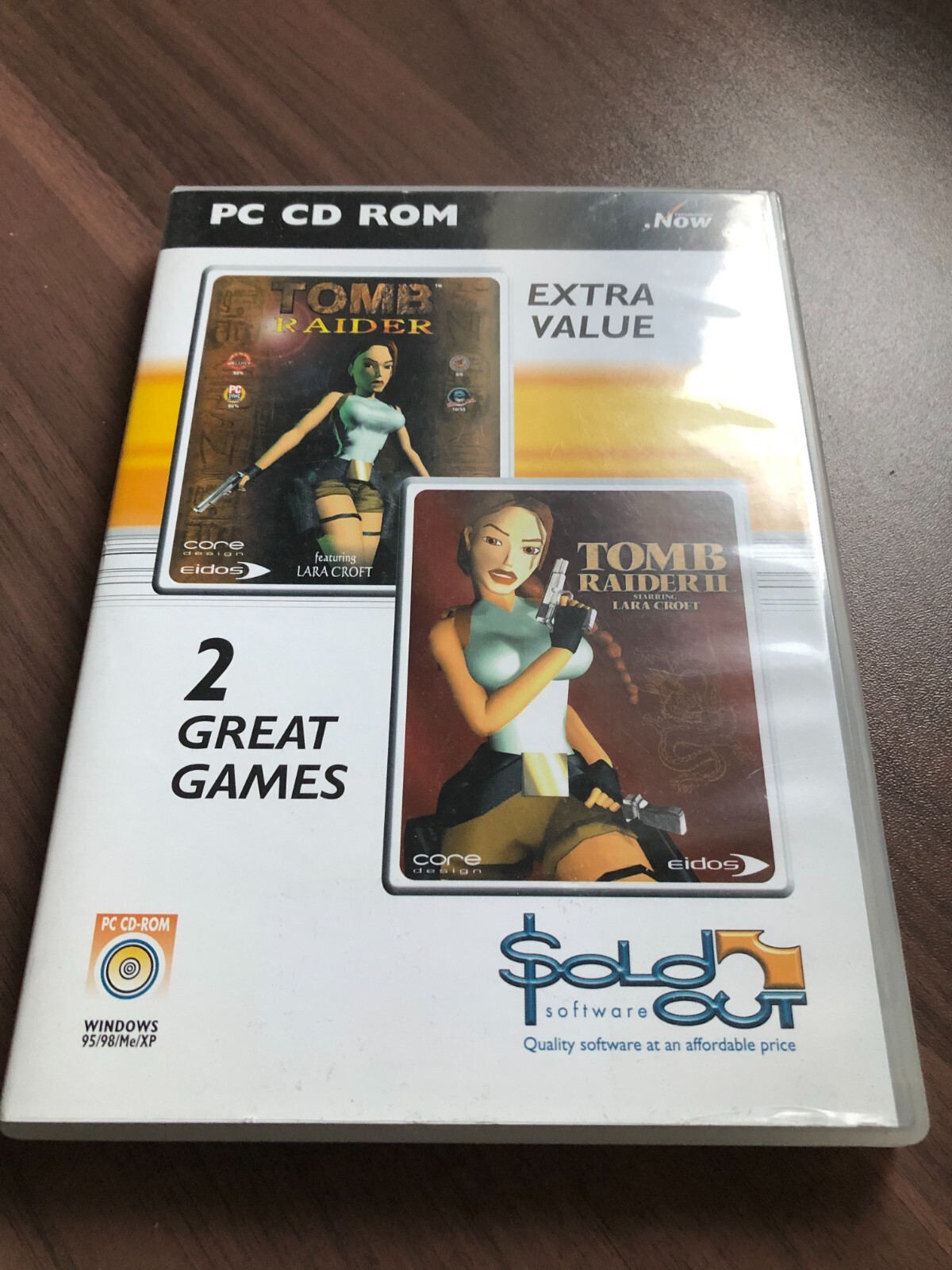 Tomb Raider 1 2 Rom So Lara Croft 1&amp;2 I II Double Pack Tested PC 1997