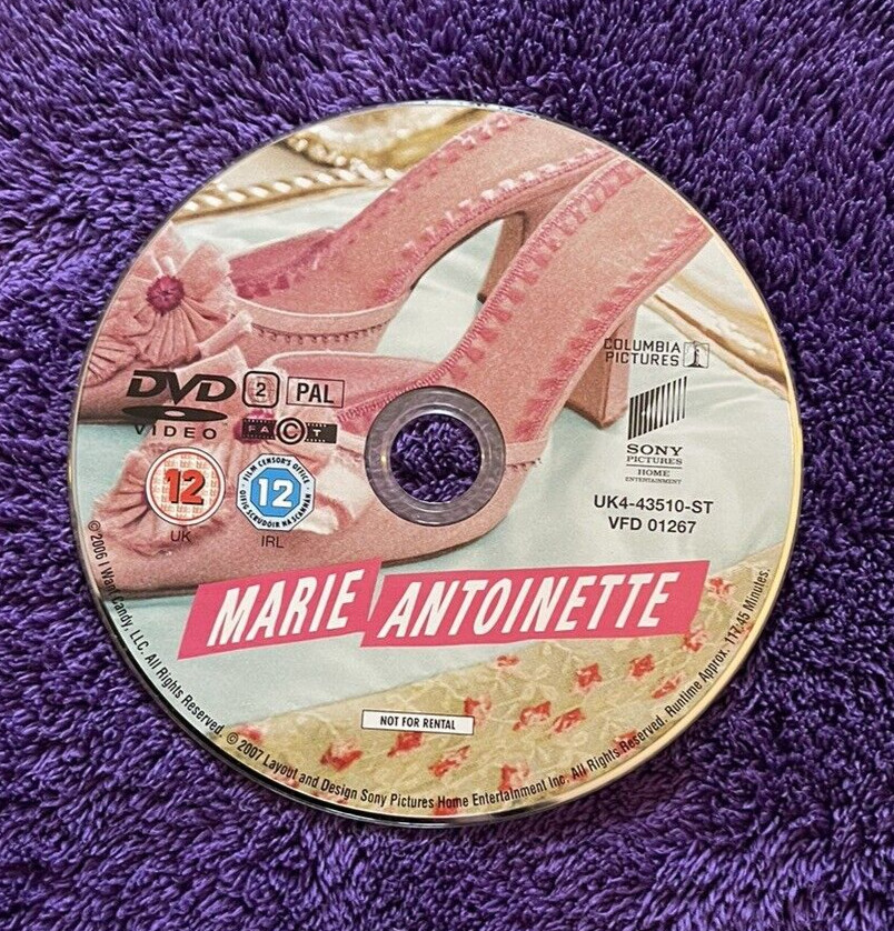 Marie Antoinette Drama DVD Region 2 Sony Pictures Home Ent. 2007 Sofia Coppola