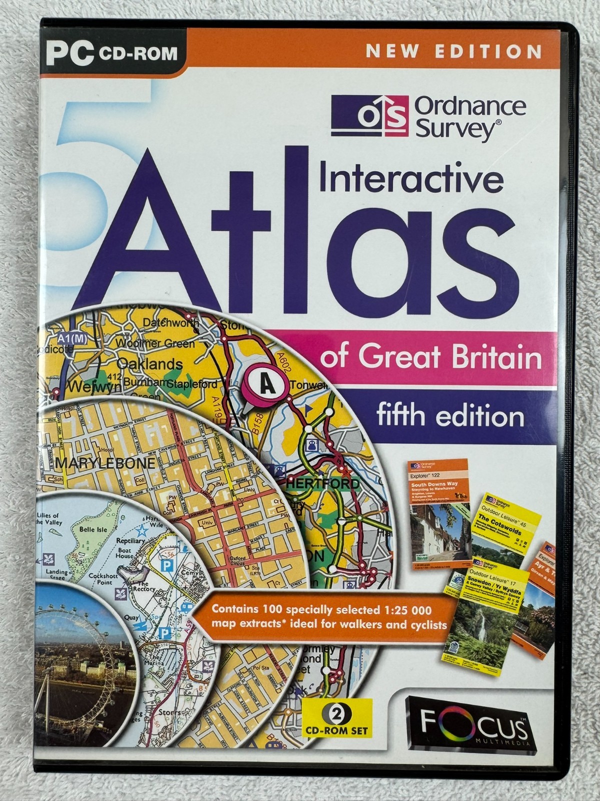 Ordnance Survey Interactive Atlas Of Great Britain Fifth Edition CD