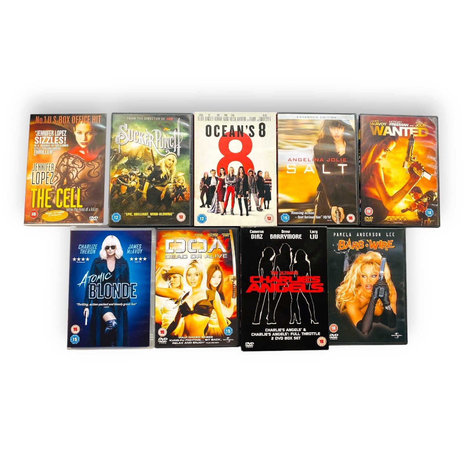 Charlie's Angels, Doa , Atomic Blonde, Barb Wire, Sucker Punch, C Action