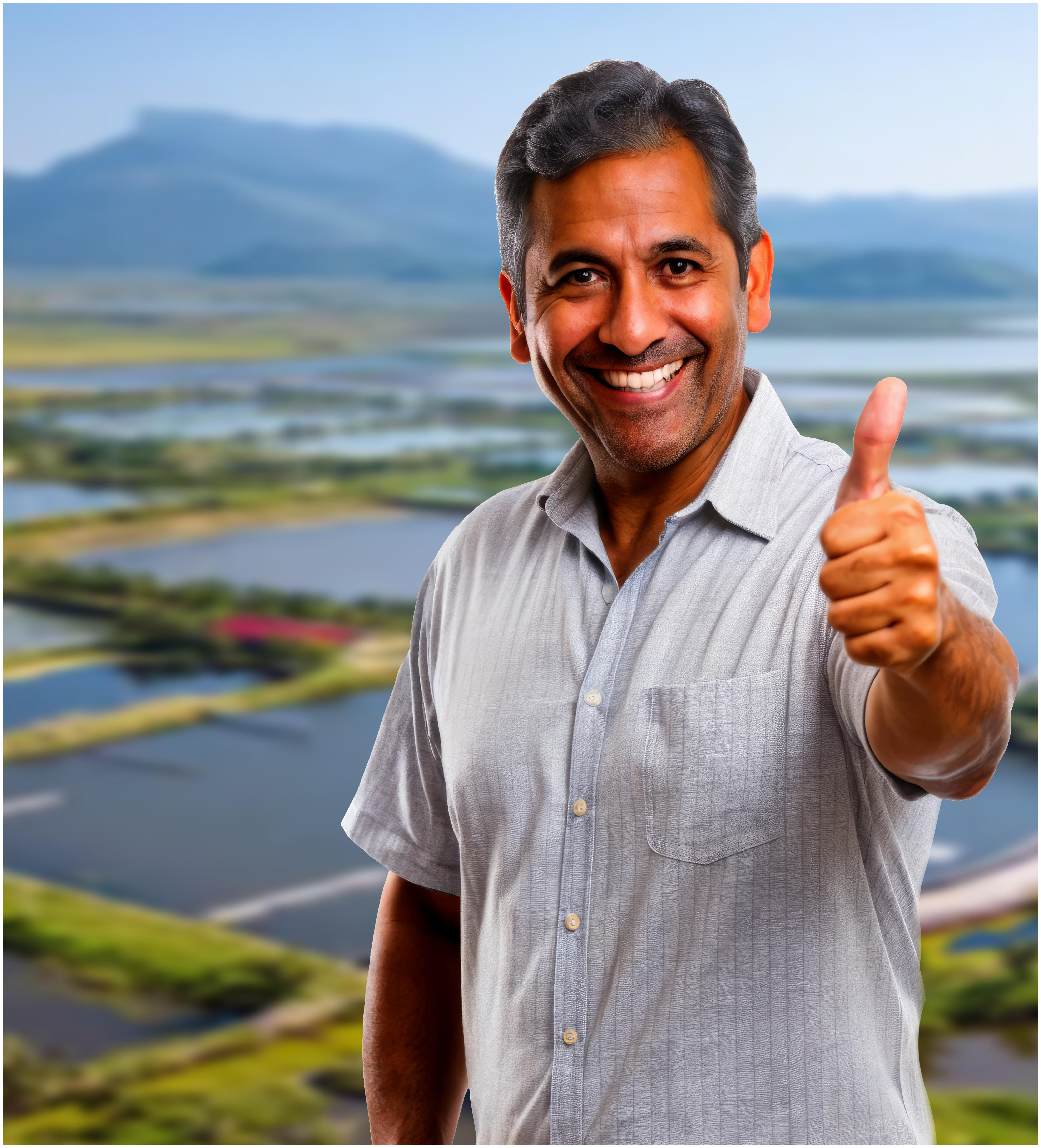 Farmer using Aqua Exchange technology