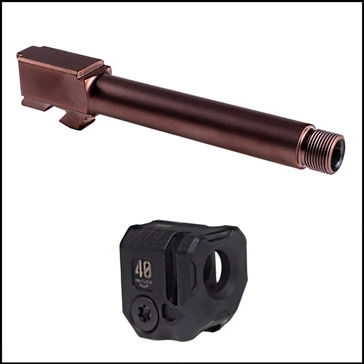 DIY Pistol Kits: G17 Compatible Threaded Barrel + Strike Industries Micro Threaded Barrel Comp