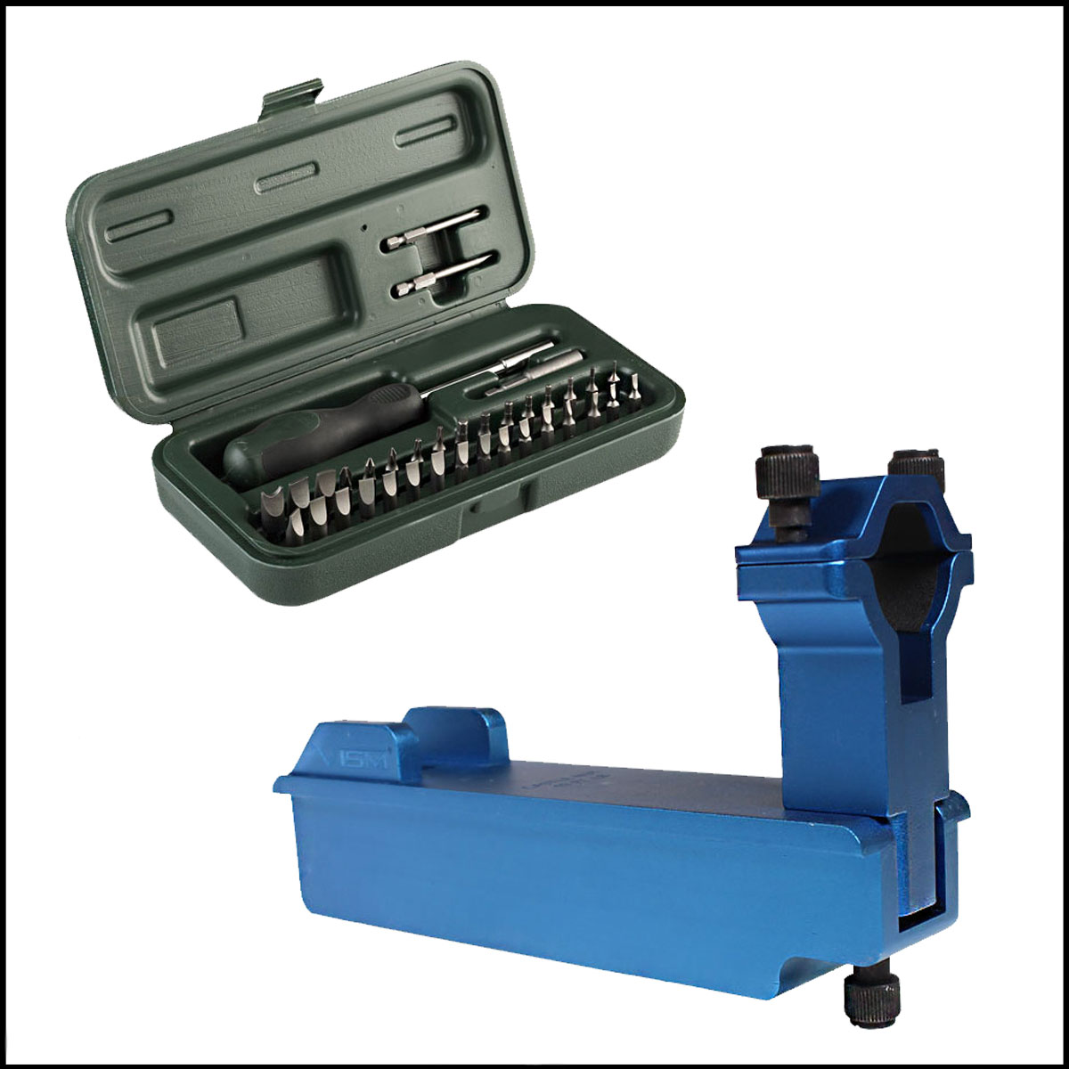 Tool Sets: VISM AR15 Lower Receiver Vice Block + Weaver Gunsmithing 36 Piece Tool Kit